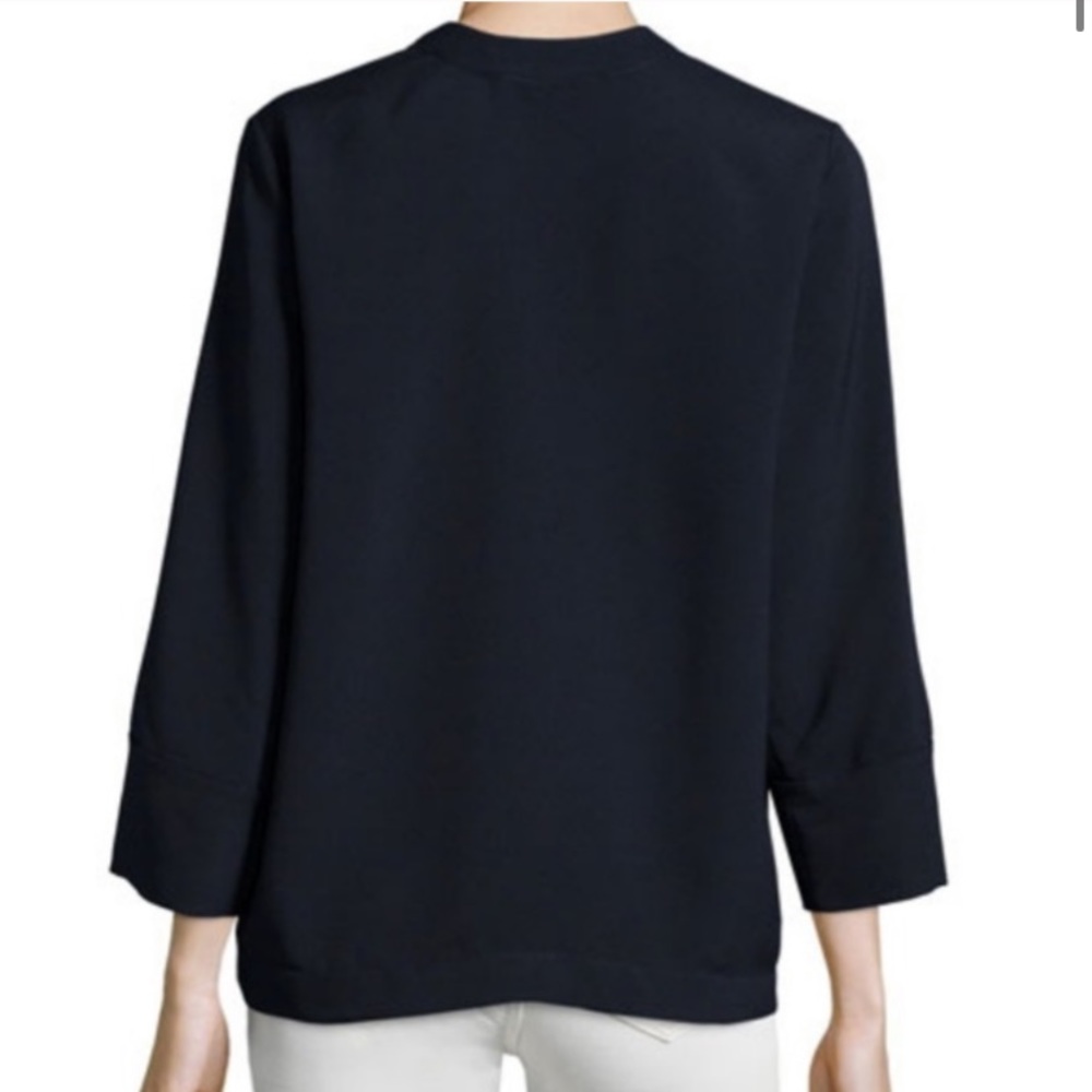 IRO navy Ali’s lace-up blouse Sz34/US 2 - Picture 4 of 8
